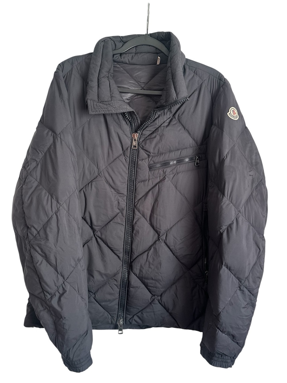 Moncler navy puffer jacket size large